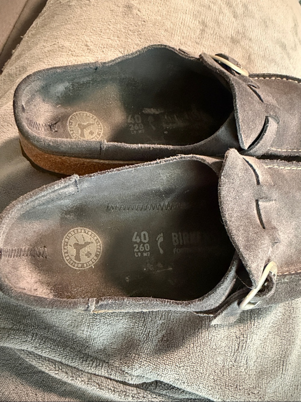 Birkenstock Boston Suede Clogs Size 40 Regular/Wide – Blue Gray - Picture 5 of 5